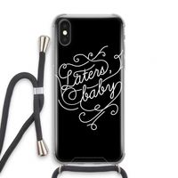 Laters, baby: iPhone XS Transparant Hoesje met koord