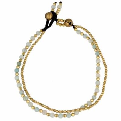 Enkelbandje Gipsy-stijl Amazoniet