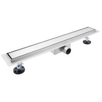 Fortifura Galeria douchegoot - 60cm - met gesloten rooster - met vloerflens - Geborsteld RVS PVD (RVS) YZ-A60-Basic-drain