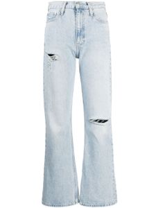 Calvin Klein Jeans jean bootcut à effet usé - Bleu