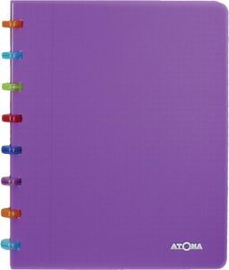 Atoma Tutti Frutti schrift, ft A5, 144 bladzijden, commercieel geruit, transparant paars