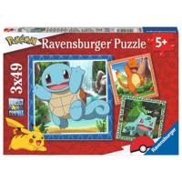 Ravensburger Puzzel Pokémon 3x49 Stukjes - thumbnail