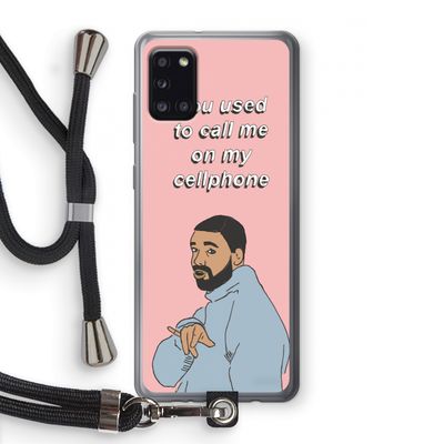 Hotline bling: Samsung Galaxy A31 Transparant Hoesje met koord