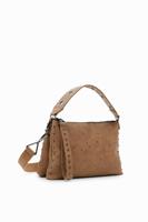 Middelgrote schoudertas met ster - BROWN - U
