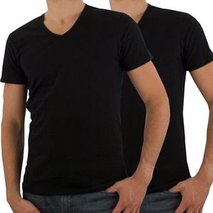 Puma - Basic 2 Pak V-Neck T-Shirt - Zwart
