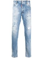 DSQUARED2 jean slim à effet usé - Bleu