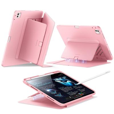 iPad Pro 11" (2025) Flip Magnetic Case with Pencil Holder - Pink iPad Pro 11" (2025) Flip Magnetic Case with Pencil Holder - Pink