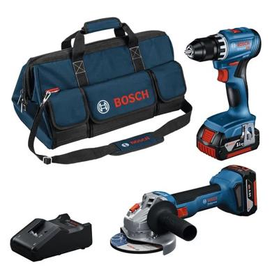 Bosch Professional Accu combiset 2-delig (GSR 18V-45 + GWS 18V-8) 18V 4.0Ah in tas - 0615A5007N