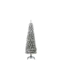 Kunstkerstboom Charlton pilar groen frosted H155 x dia. 48 cm - Black box