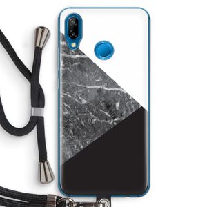 Combinatie marmer: Huawei P20 Lite Transparant Hoesje met koord