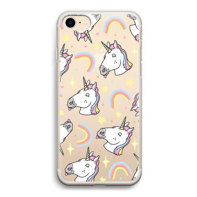 Rainbow Unicorn: iPhone 7 Transparant Hoesje