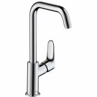 Hansgrohe Focus Wastafelkraan Met Draaibare Uitloop 24 Cm. Chroom - thumbnail