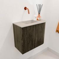 Toiletmeubel Mondiaz Joya Dlux | 51.6 cm | Meubelkleur Shadow | Faye wastafel Opalo Wasbak Links | Zonder kraangat(en)