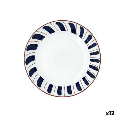 Diep bord Bidasoa Oceanika Blauw Keramisch Ø 20 cm (12 Stuks)