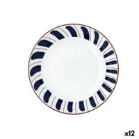Diep bord Bidasoa Oceanika Blauw Keramisch Ø 20 cm (12 Stuks)