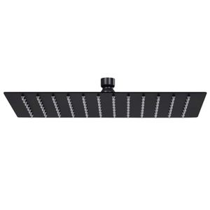 VidaXL Regendouchekop rechthoekig 30x20 cm roestvrij staal zwart