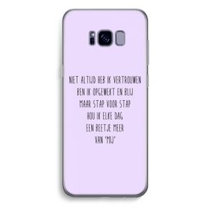 Zelfvertrouwen: Samsung Galaxy S8 Plus Transparant Hoesje
