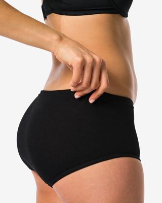 HEMA Damesslips katoen - 2 stuks zwart (zwart)