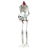 Decoratie skelet pop - afgehakt hoofd - 37 cm - hangend - kunststof - Halloween/horror versiering
