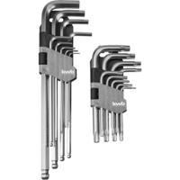 kwb Inbussleutelset 1.5 mm, 2 mm, 2.5 mm, 3 mm, 4 mm, 5 mm, 6 mm, 8 mm, 10 mm 8-delig