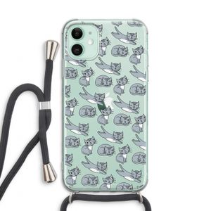 Poezen: iPhone 11 Transparant Hoesje met koord