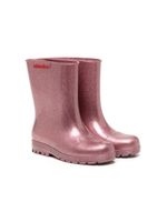 Mini Melissa bottes de pluie à logo en relief - Rose