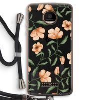 Peachy flowers: Motorola Moto Z Force Transparant Hoesje met koord