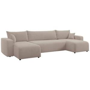 NADUVI Collection U-slaapbank Rosco bouclé