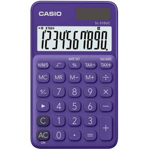 Casio SL-310UC Zakrekenmachine Violet Aantal displayposities: 10 werkt op zonne-energie, werkt op batterijen (b x h x d) 70 x 8 x 118 mm