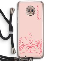 Love is in the air: Motorola Moto G6 Transparant Hoesje met koord