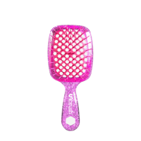 UNbrush Detangling Hair Brush Mini Glitter- Rose Quartz