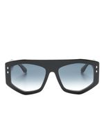 Isabel Marant Eyewear lunettes de soleil oversize à logo imprimé - Noir