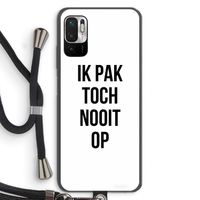 Ik pak nooit op: Xiaomi Redmi Note 10 5G Transparant Hoesje met koord