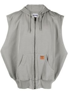 Moschino veste à patch logo - Gris