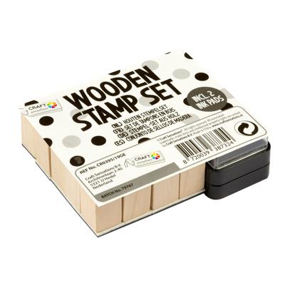 Creative Craft Group Houten stempelset - figuren, 27dlg.