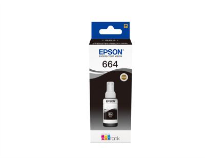 Epson kleur zwart T 664 70 ml T 6641