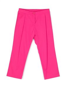 Kenzo Kids pantalon droit à logo brodé - Rose