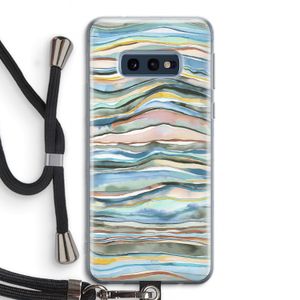 Watercolor Agate: Samsung Galaxy S10e Transparant Hoesje met koord