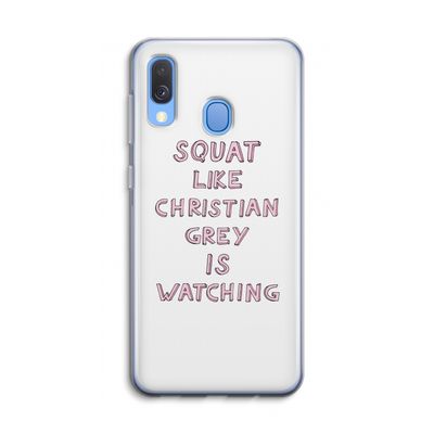 Christian Grey: Samsung Galaxy A40 Transparant Hoesje