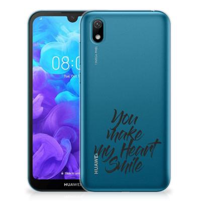 Huawei Y5 (2019) | Siliconen hoesje | met naam Heart Smile