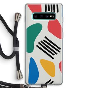 Illustratieve pop 1: Samsung Galaxy S10 Plus Transparant Hoesje met koord