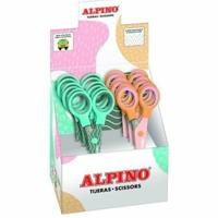 Schaar Alpino Multicolour Wit/Oranje Roestvrij staal 130 mm