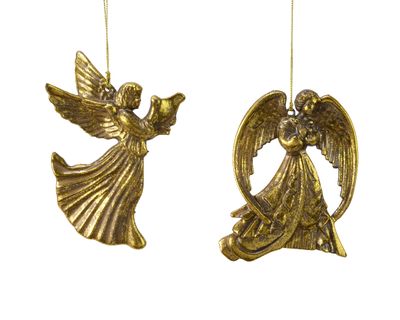 Ornament plastic engel muziek goud a2 KSD - Ksd