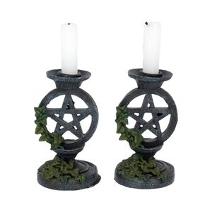 Nemesis Now - Aged Pentagram Candlesticks 13.4cm