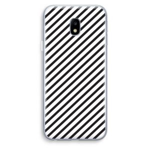 Strepen zwart-wit: Samsung Galaxy J3 (2017) Transparant Hoesje