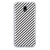 Strepen zwart-wit: Samsung Galaxy J3 (2017) Transparant Hoesje
