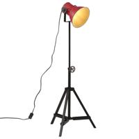 VidaXL Vloerlamp 25 w e27 35x35x65/95 cm verweerd rood