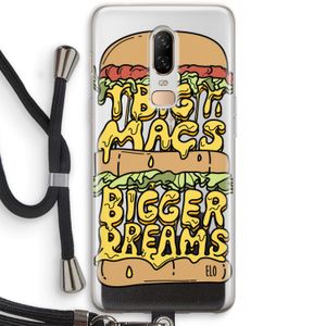 Big Macs Bigger Dreams: OnePlus 6 Transparant Hoesje met koord