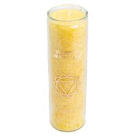 Fair Trade Zonnevlecht Chakra (3e) Stearine Kaars in Glas - Geel (100