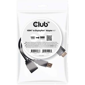 Club 3D HDMI > DisplayPort adapter 0,18 meter